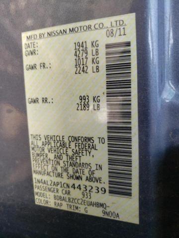 Photo 10 from auction – 2012 NISSAN ALTIMA BAS with VIN 1N4AL2AP1CN443239