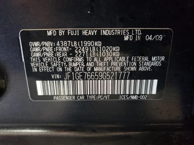 Photo 10 from auction – 2009 SUBARU IMPREZA WR with VIN JF1GE76659G521777