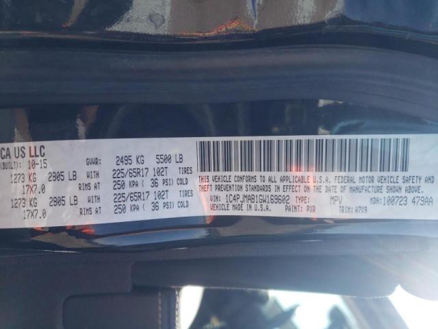 Photo 10 from auction – 2016 JEEP CHEROKEE S with VIN 1C4PJMAB1GW169602