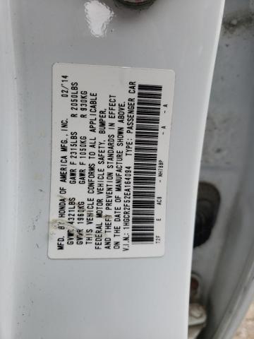 Photo 10 from auction – 2014 HONDA ACCORD SPO with VIN 1HGCR2F52EA164094