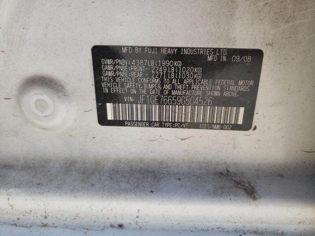 Photo 10 from auction – 2009 SUBARU IMPREZA WR with VIN JF1GE76659G504526