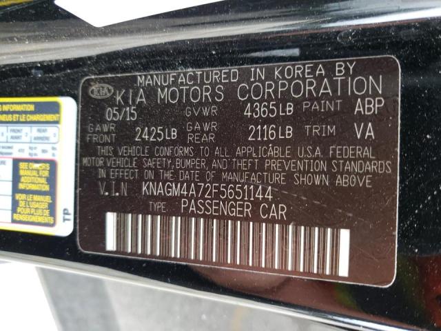 Photo 10 from auction – 2015 KIA OPTIMA LX with VIN KNAGM4A72F5651144