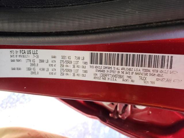 Photo 10 from auction – 2019 RAM 1500 BIG H with VIN 1C6SRFFT1KN572601