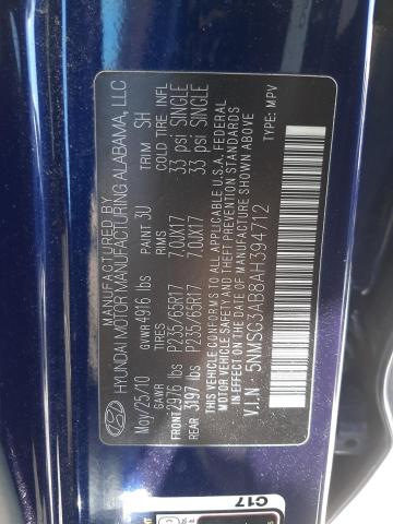 Photo 10 from auction – 2010 HYUNDAI SANTA FE G with VIN 5NMSG3AB8AH394712