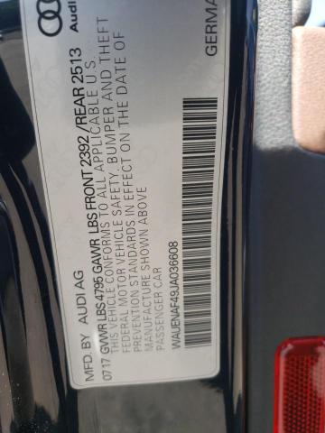 Photo 10 from auction – 2018 AUDI A4 PREMIUM with VIN WAUENAF49JA036608