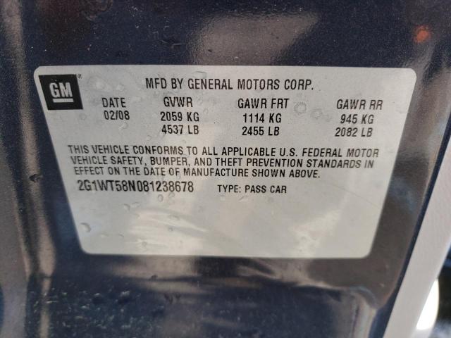 Photo 10 from auction – 2008 CHEVROLET IMPALA LT with VIN 2G1WT58N081238678