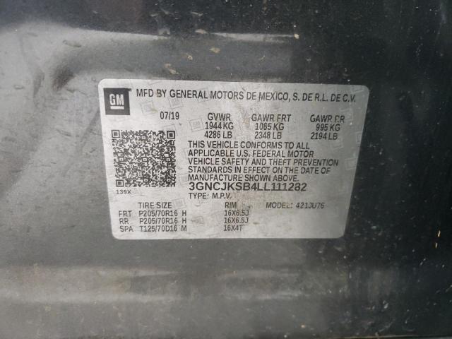 Photo 10 from auction – 2020 CHEVROLET TRAX LS with VIN 3GNCJKSB4LL111282