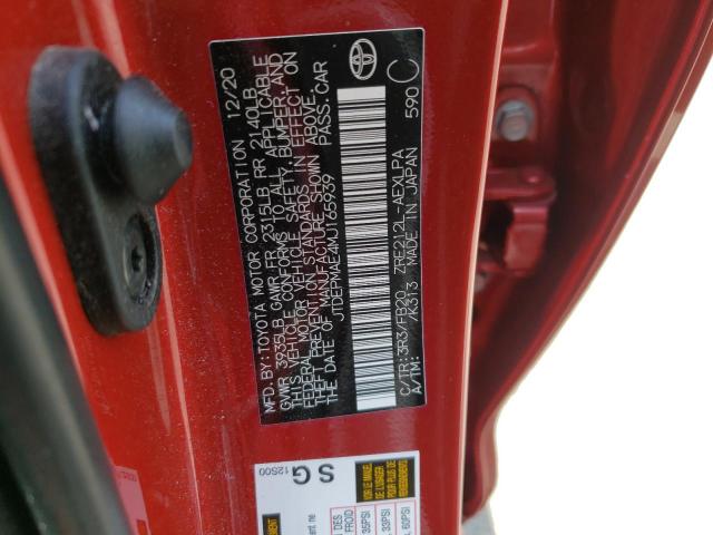 Photo 10 from auction – 2021 TOYOTA COROLLA LE with VIN JTDEPMAE4MJ165939