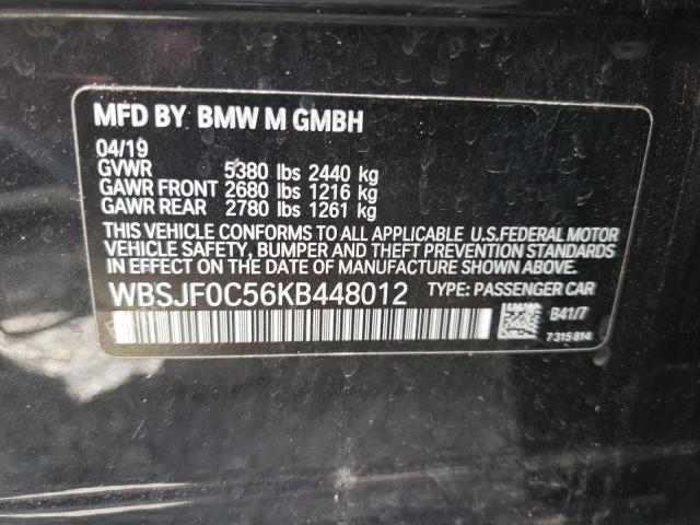 Photo 10 from auction – 2019 BMW M5 with VIN WBSJF0C56KB448012