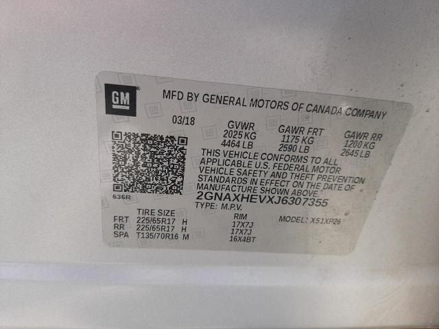 Photo 10 from auction – 2018 CHEVROLET EQUINOX LS with VIN 2GNAXHEVXJ6307355
