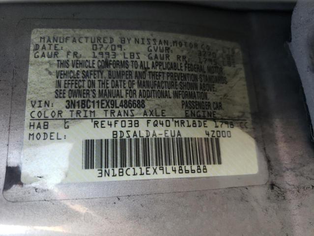Photo 10 from auction – 2009 NISSAN VERSA S with VIN 3N1BC11EX9L486688