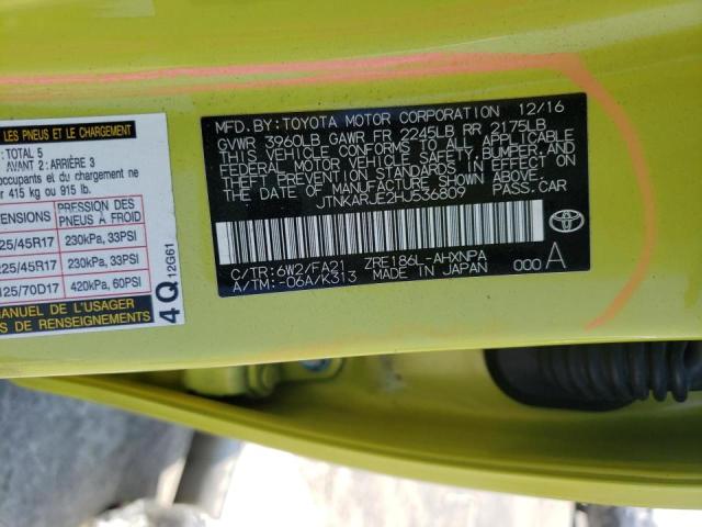Photo 10 from auction – 2017 TOYOTA COROLLA IM with VIN JTNKARJE2HJ536809