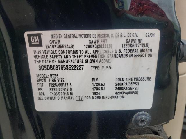 Photo 10 from auction – 2005 BUICK RENDEZVOUS with VIN 3G5DB03765S523227