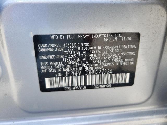Photo 10 from auction – 2017 SUBARU CROSSTREK with VIN JF2GPALC9H8227224