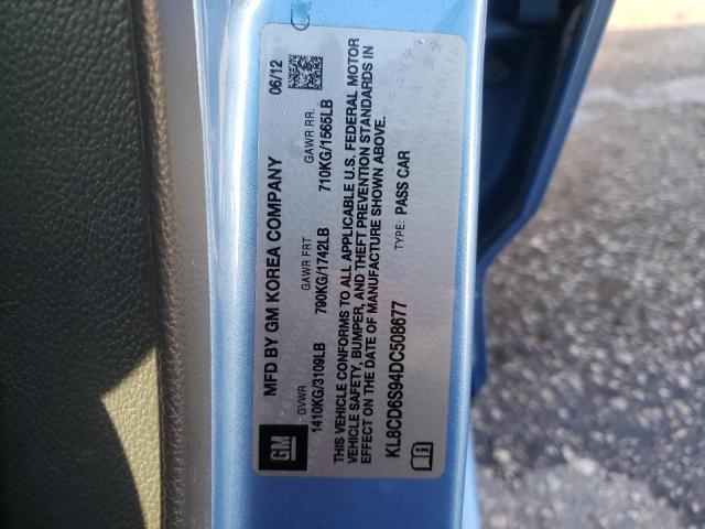 Photo 10 from auction – 2013 CHEVROLET SPARK 1LT with VIN KL8CD6S94DC508677