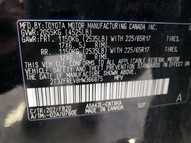 Photo 10 from auction – 2017 TOYOTA RAV4 LE with VIN 2T3ZFREV8HW366875
