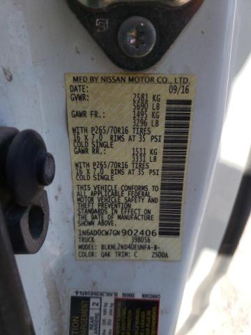 Photo 10 from auction – 2016 NISSAN FRONTIER S with VIN 1N6AD0CW7GN902406