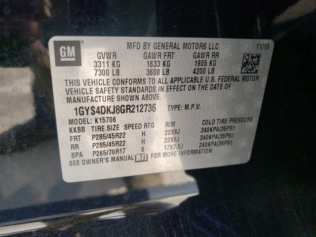 Photo 10 from auction – 2016 CADILLAC ESCALADE P with VIN 1GYS4DKJ8GR212736