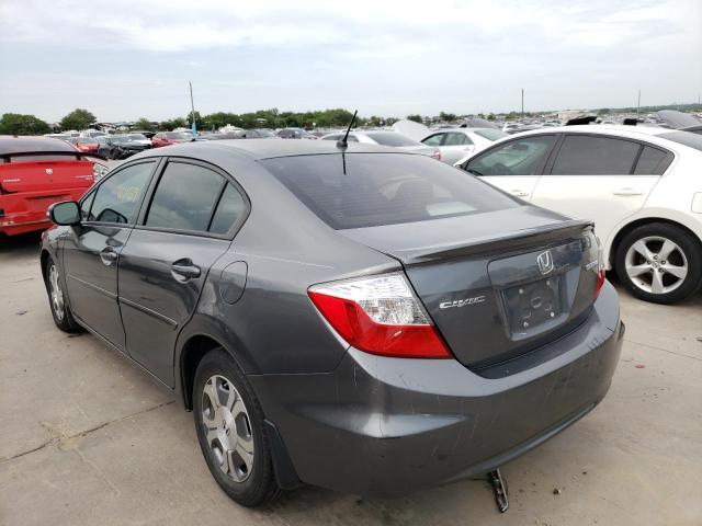 Photo 3 from auction – 2012 HONDA CIVIC HYBR with VIN JHMFB4F38CS000607