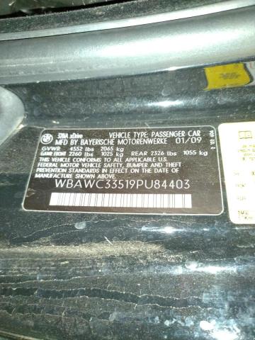 Photo 10 from auction – 2009 BMW 328 XI with VIN WBAWC33519PU84403