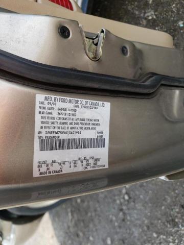 Photo 10 from auction – 2001 MERCURY GRAND MARQ with VIN 2MEFM75W61X621958