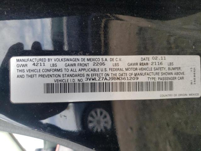 Photo 10 from auction – 2011 VOLKSWAGEN JETTA SEL with VIN 3VWLZ7AJ9BM361209