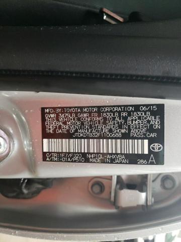 Photo 10 from auction – 2015 TOYOTA PRIUS C with VIN JTDKDTB32F1100688