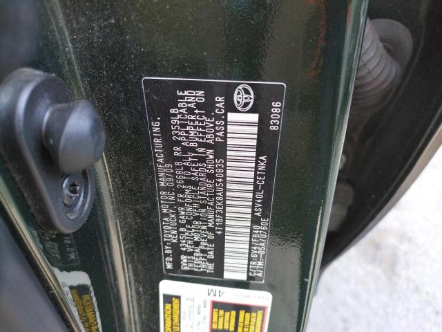 Photo 10 from auction – 2010 TOYOTA CAMRY BASE with VIN 4T1BF3EK8AU540835