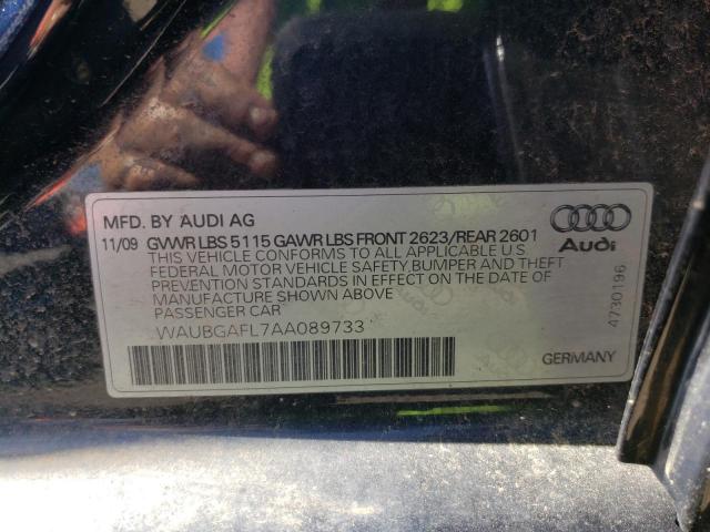 Photo 10 from auction – 2010 AUDI S4 PREMIUM with VIN WAUBGAFL7AA089733