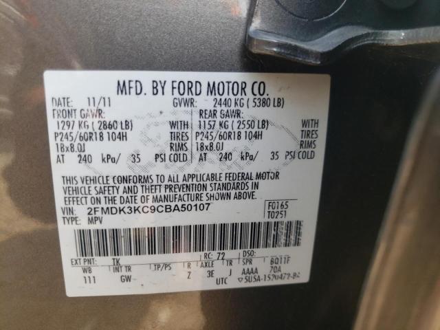 Photo 10 from auction – 2012 FORD EDGE LIMIT with VIN 2FMDK3KC9CBA50107