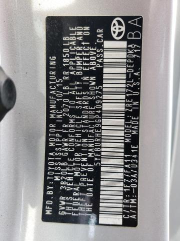 Photo 10 from auction – 2016 TOYOTA COROLLA L with VIN 5YFBURHE9GP409275
