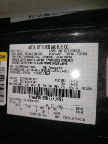 Photo 10 from auction – 2017 FORD MUSTANG with VIN 1FA6P8TH0H5270405