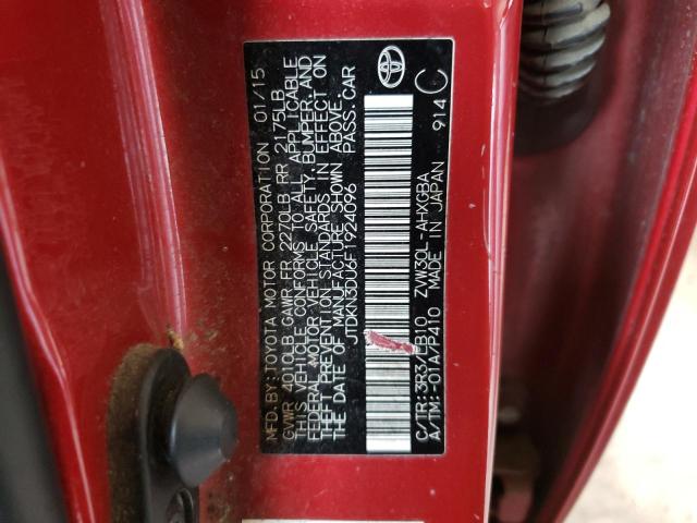 Photo 10 from auction – 2015 TOYOTA PRIUS with VIN JTDKN3DU6F1924096