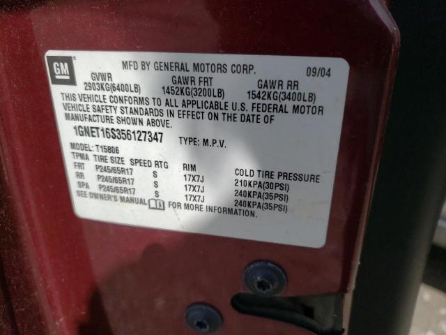 Photo 10 from auction – 2005 CHEVROLET TRAILBLAZE with VIN 1GNET16S356127347