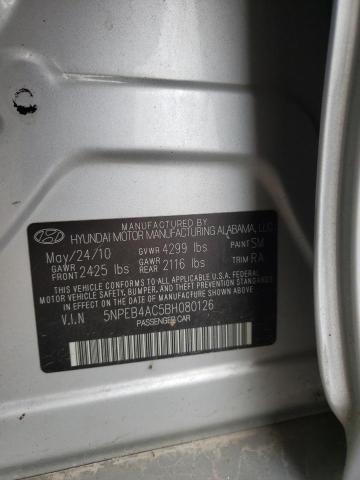 Photo 10 from auction – 2011 HYUNDAI SONATA GLS with VIN 5NPEB4AC5BH080126