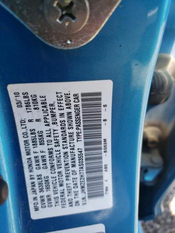 Photo 10 from auction – 2010 HONDA INSIGHT EX with VIN JHMZE2H77AS035547