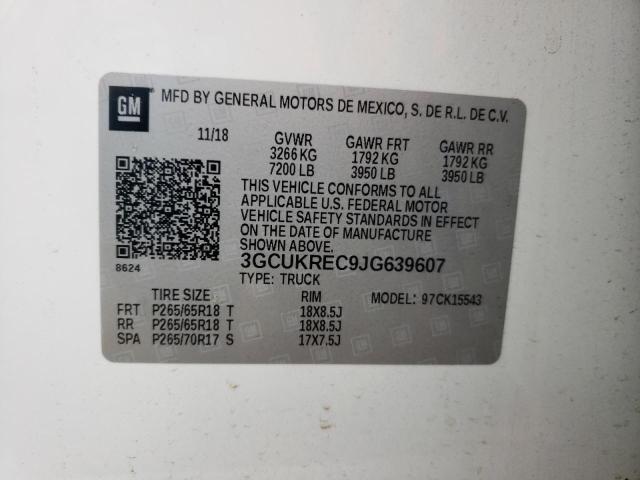 Photo 10 from auction – 2018 CHEVROLET SILVERADO with VIN 3GCUKREC9JG639607