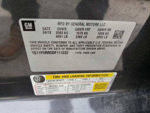 Photo 10 from auction – 2013 CHEVROLET MALIBU 2LT with VIN 1G11F5RR5DF111222