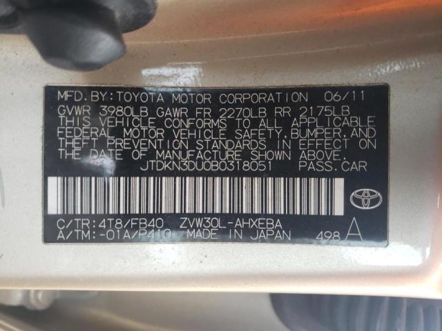 Photo 10 from auction – 2011 TOYOTA PRIUS with VIN JTDKN3DU0B0318051