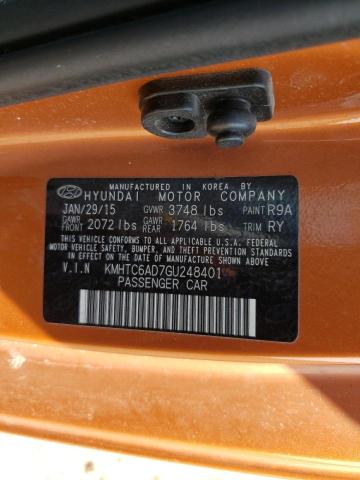Photo 10 from auction – 2016 HYUNDAI VELOSTER with VIN KMHTC6AD7GU248401