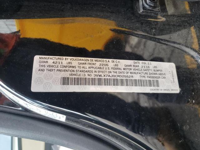Photo 10 from auction – 2012 VOLKSWAGEN JETTA SEL with VIN 3VWLX7AJ0CM325528
