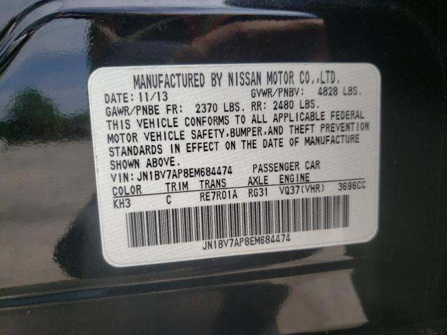 Photo 10 from auction – 2014 INFINITI Q50 BASE with VIN JN1BV7AP8EM684474
