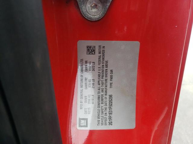 Photo 10 from auction – 2015 CHEVROLET CAMARO LT with VIN 2G1FF1E31F9226296