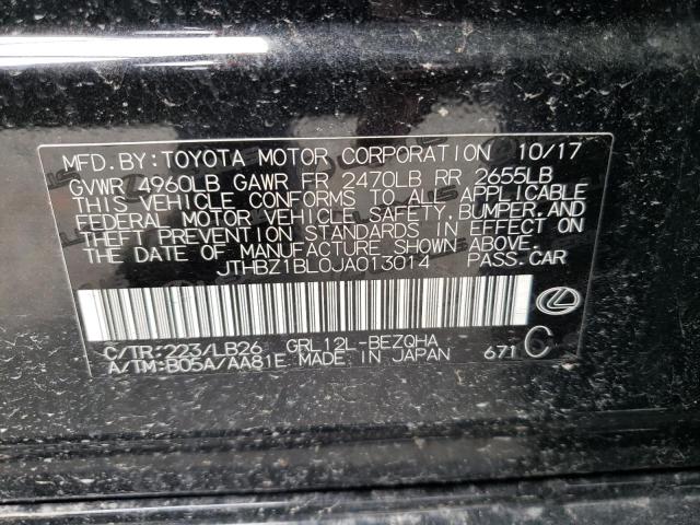 Photo 10 from auction – 2018 LEXUS GS 350 BAS with VIN JTHBZ1BL0JA013014
