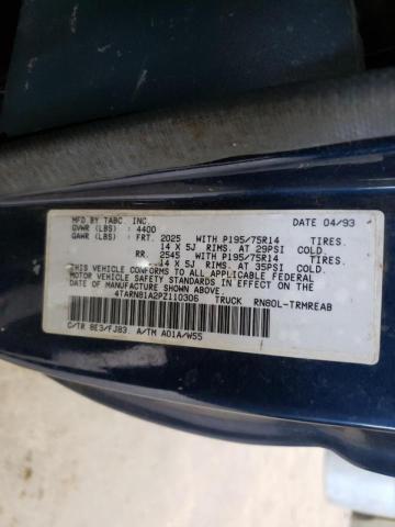 Photo 10 from auction – 1993 TOYOTA PICKUP 1/2 with VIN 4TARN81A2PZ110306