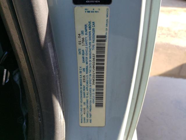 Photo 10 from auction – 2004 VOLKSWAGEN NEW BEETLE with VIN 3VWCD31Y14M333637