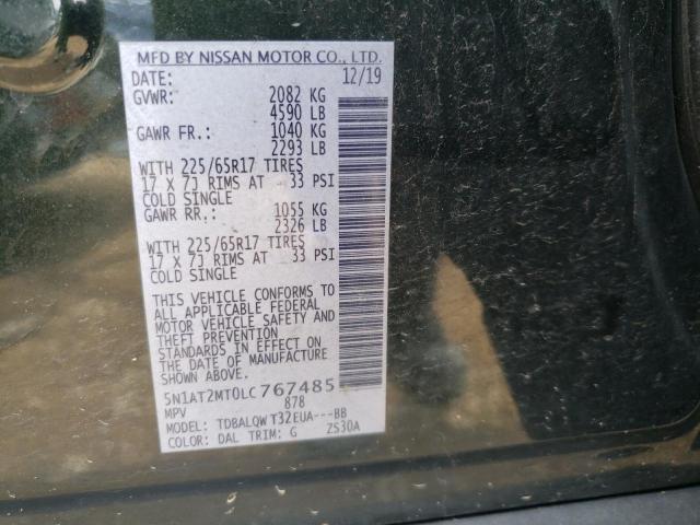 Photo 10 from auction – 2020 NISSAN ROGUE S with VIN 5N1AT2MT0LC767485