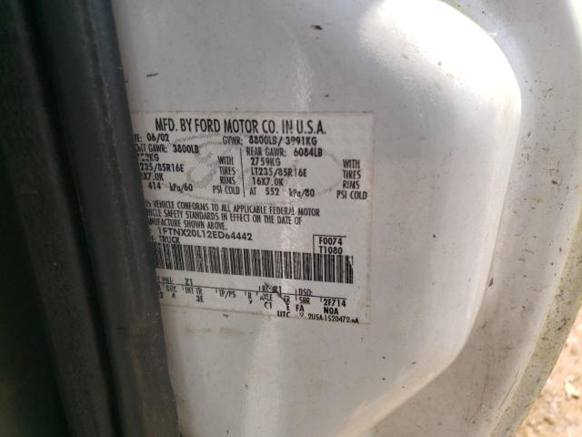 Photo 10 from auction – 2002 FORD F250 SUPER with VIN 1FTNX20L12ED64442