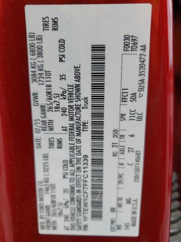 Photo 10 from auction – 2015 FORD F150 SUPER with VIN 1FTEW1CF7FFC11339