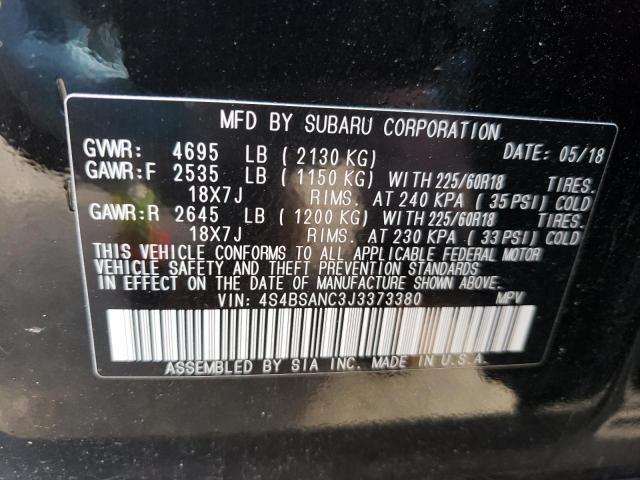 Снимка 10 от търг – 2018 SUBARU OUTBACK 2. с VIN 4S4BSANC3J3373380
